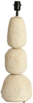 Light & Living Tafellamp 'Marree' Papier Maché, 52cm, kleur Crème (excl. kap) - 52 cm