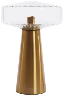 Light & Living Tafellamp PLEAT - Ø30x45cm - Helder Transparant