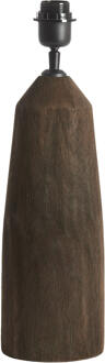 Light & Living Tafellamp 'Trapani' Mangohout, 35cm, kleur Mat Donkerbruin (excl. kap) - 35 cm