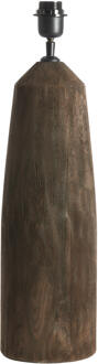 Light & Living Tafellamp 'Trapani' Mangohout, 45cm, kleur Mat Donkerbruin (excl. kap) - 45 cm