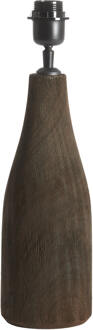 Light & Living Tafellamp 'Trapino' Mangohout, 32cm, kleur Mat Donkerbruin (excl. kap) Mat Bruin - 32 cm