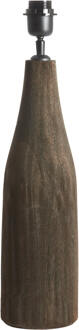 Light & Living Tafellamp 'Trapino' Mangohout, 42cm, kleur Mat Donkerbruin (excl. kap) Mat Bruin - 42 cm