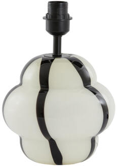 Light & Living Tafellamp 'Ylien' Glas, kleur Crème/Zwart (excl. kap)