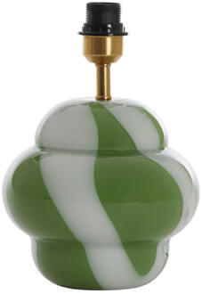 Light & Living Tafellamp 'Ylien' Glas, kleur Groen/Wit (excl. kap)
