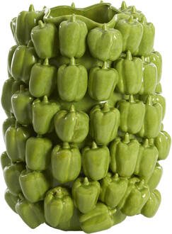 Light & Living Vaas 'Bellpepper' Keramiek, 47cm, kleur Groen - 47 cm