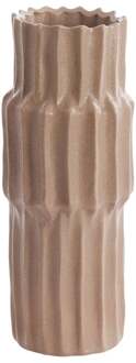 Light & Living Vaas Linga 36cm hoog taupe - - Breedte: 14.50 cm