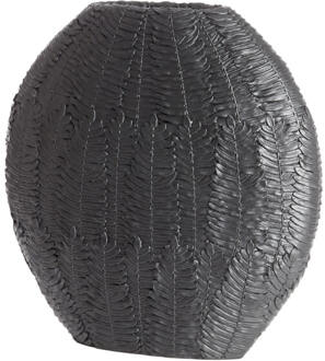 Light & Living Vaas 'Nivica' 40cm hoog, kleur Mat Zwart - 40 cm