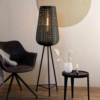 Light & Living Vloerlamp ADETA - 37x37x135 - Zwart