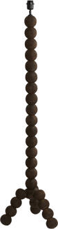 Light & Living Vloerlamp 'Veglio' Mangohout, 130cm, kleur Donkerbruin (excl. kap)