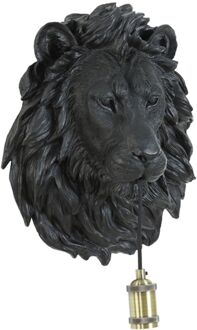 Light & Living Wandlamp LION - 33.5x19x40.5cm - Zwart