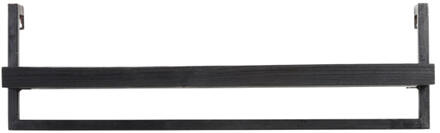 Light & Living Wandplank 'Maddison' Mangohout, 80cm, kleur Zwart - 80 cm