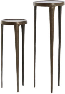 Light & Living Zuil 'Tobias' Set van 2 stuks, kleur Donkerbruin