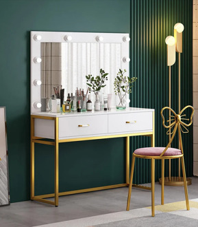 Light luxury studio dressing table with lamp training school dressing table barber shop wedding beauty salon dressing table