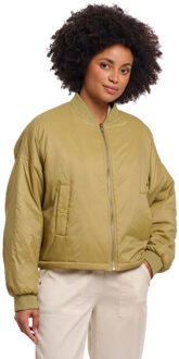 Light padded cropped bomber jacket Groen - 36