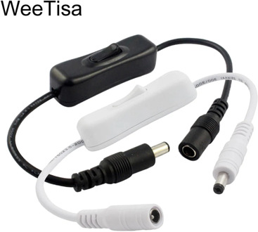 Light Switch DC 12V Female Male Power Cable 5.5x2.1mm DC Connector ON OFF Inline 304 Switch 5V 12V 24V for LED Strip Light Lamp