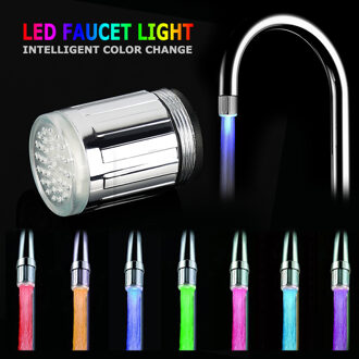 Light-Up Led Water Kraan Veranderende Glow Keuken Douche Tap Water Saving Novelty Lichtgevende Kraan Nozzle Hoofd Badkamer Licht thuis Multiplecolor