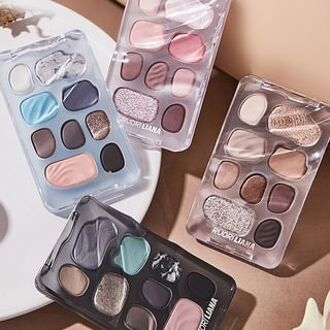 Light Water Ripple Eyeshadow Palette - 4 Types 01# Woody Brown - 11.7g