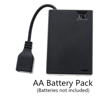 Lightailing Wit/Zwart Usb Hub Met 7 Usb-poorten En Batterij Box Voor Blok Set Speelgoed Led Licht Kit AA accu doos