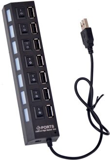 Lightailing Wit/Zwart Usb Hub Met 7 Usb-poorten En Batterij Box Voor Blok Set Speelgoed Led Licht Kit