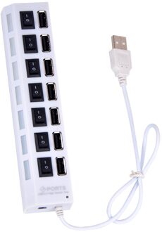 Lightailing Wit/Zwart Usb Hub Met 7 Usb-poorten En Batterij Box Voor Blok Set Speelgoed Led Licht Kit