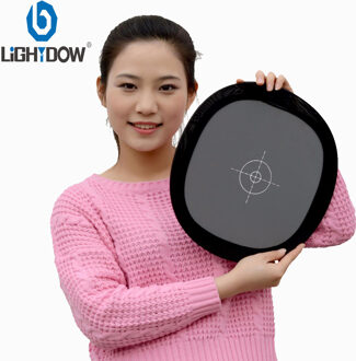 Lightdow 12 "Inch 30 cm 18% Opvouwbare Grijskaart Reflector Witbalans Double Face Focus Board met Draagtas