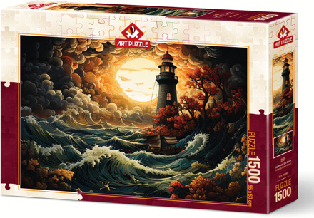 Lighthouse in a Storm Puzzel (1500 stukjes)