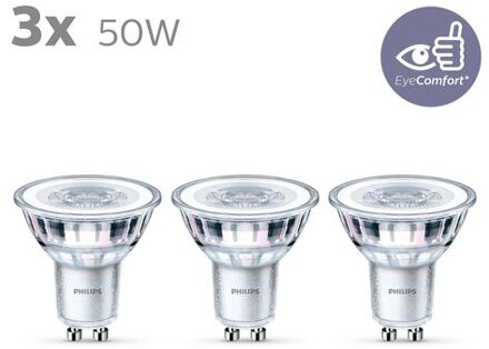 Lighting LED-lamp Energielabel A++ (A++ - E) GU10 4.6 W = 50 W Warmwit (Ø x l) 50 mm x 50 mm 3 stuk(s)