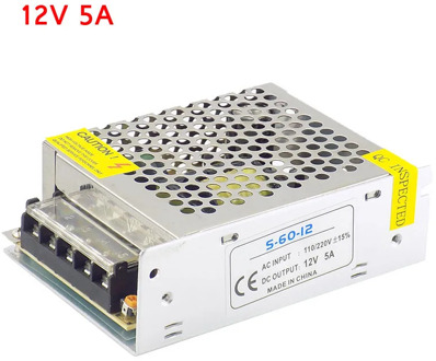 Lighting Transformer Adapter AC100V-265V to DC 12V 5A CCTV Camera Power Supply Converter for LED Strip Light Switch Charger A7