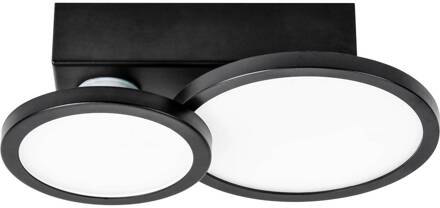 LightMe LED plafondlamp Aqua GU10 2-lamps zwart