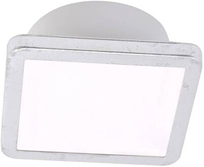 LightMe plafondlamp Aqua Uno, 11x11cm, bladzilver, IP44