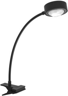 LightMe tafellamp Powerlens Flex, klem, zwart