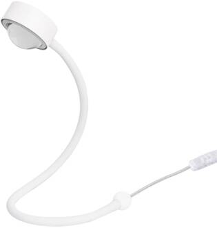 LightMe tafellamp Powerlens Snake, wit, flexibele arm