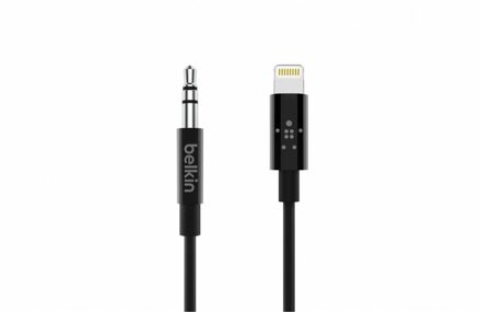 Lightning-naar-3.5 mm-kabel 0.9 meter Zwart