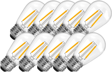 Lighto | LED filament | Grote fitting E27 | Helder | Kogellamp | 45mm | 2W | Dimbaar | 10-pack
