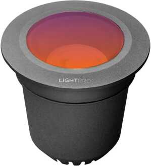 Lightpro Atik Smart LED Grondspot - 5 Watt - 211 Lumen - Zigbee - RGBCCT - 12V - IP67 Waterdicht - Tuinspot - Rond - Zwart
