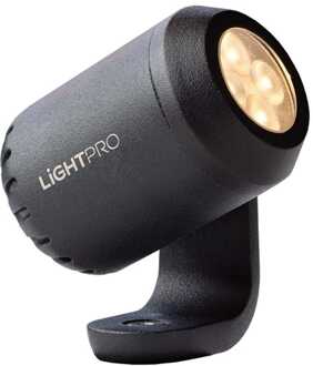Lightpro Juno 4 LED Prikspot - 4 Watt - 357 Lumen - 3000K warm wit - 12V - Kantelbaar - Tuinspot - Grondspot - IP67 Waterdicht - Antraciet