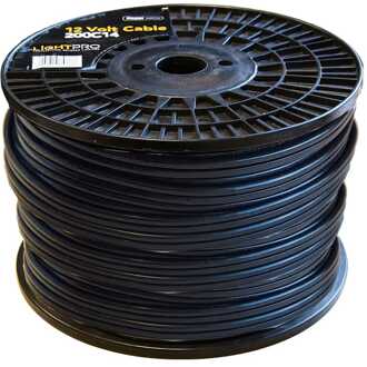 Lightpro Kabel 200m - Hoofdkabel - 14AWG - Zwart