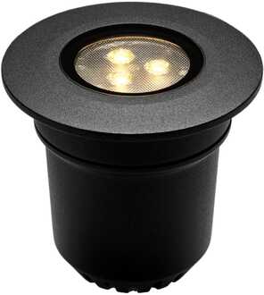 Lightpro Nomia LED Grondspot - 3 Watt - 344 Lumen - 3000K warm wit - 12V - IP67 Waterdicht - Rond - Zwart