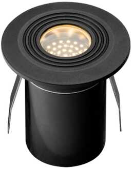 Lightpro Onyx 30 LED Grondspot - 0.5 Watt - 1 Lumen - 2700K warm wit - 12V - Tuinspot - IP67 Waterdicht - Vlonderspot - Rond - Antraciet