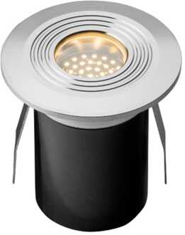 Lightpro Onyx 30 LED Grondspot - 0.5 Watt - 1 Lumen - 2700K warm wit - 12V - Tuinspot - IP67 Waterdicht - Vlonderspot - Rond - RVS Zilver