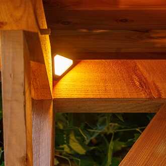 Lightpro Tiga Corner LED Wandlamp - 3.5 Watt - 106 Lumen - 3000K warm wit - IP44 Waterdicht - Zwart