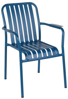 Ligstoel Met Donkerblauwe Aluminium Armleuningen