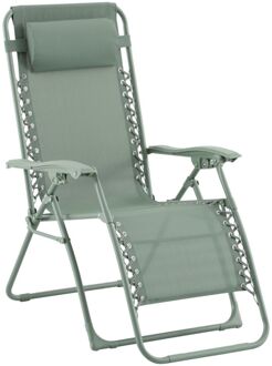 Ligstoel Zita Opvouwbaar Groen 90x65x110cm