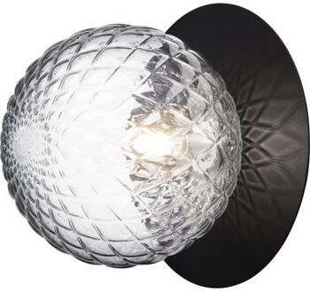 Liila 1 Large Wandlamp - Zwart - Helder