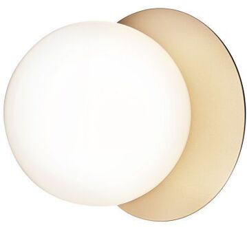 Liila 1 Medium Wandlamp - Goud - Opaal