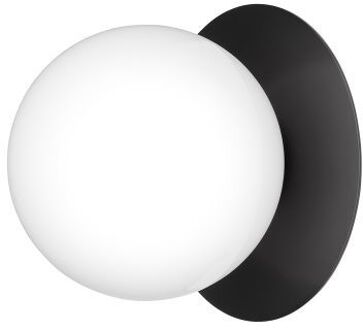 Liila 1 Outdoor Wandlamp - Zwart - Opaal