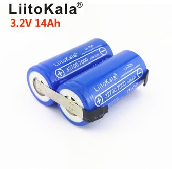 Liitokala 3.2V LiFePO4 32700 Batterij 14Ah 21ah 28ah 35ah 24Ah Continue Afvoer Maximale 55A High Power Batterij + Nikkel lakens 3.2V14Ah