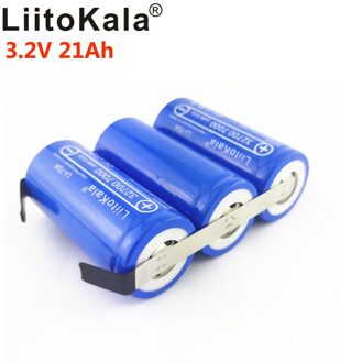 Liitokala 3.2V LiFePO4 32700 Batterij 14Ah 21ah 28ah 35ah 24Ah Continue Afvoer Maximale 55A High Power Batterij + Nikkel lakens 3.2V21Ah