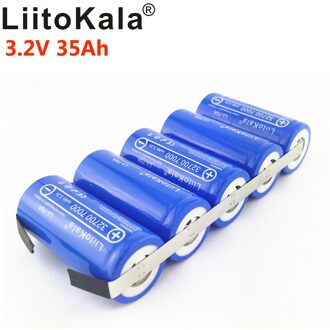 Liitokala 3.2V LiFePO4 32700 Batterij 14Ah 21ah 28ah 35ah 24Ah Continue Afvoer Maximale 55A High Power Batterij + Nikkel lakens 3.2V35Ah