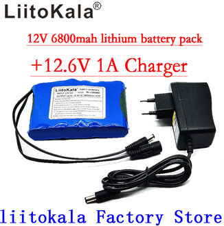 Liitokala Draagbare Super Oplaadbare Lithium Ion batterij capaciteit DC 12 V 12.6 v 6800 mah batterij CCTV Cam Monitor